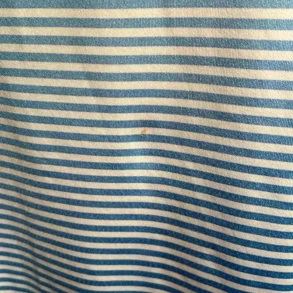 Footjoy blue stripe collar lightweight casual athletic short sleeve golf shirt M - Picture 6 of 6